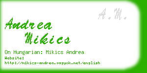 andrea mikics business card